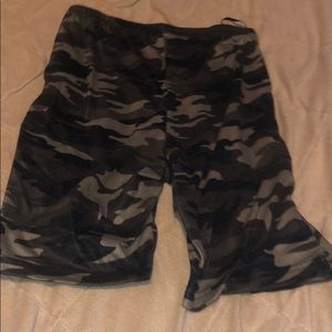 Camo biker shorts